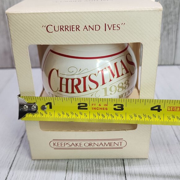 Vintage Hallmark Keepsake Ornament Currier and Ives Christmas 1983 - Picture 7 of 7